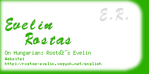 evelin rostas business card